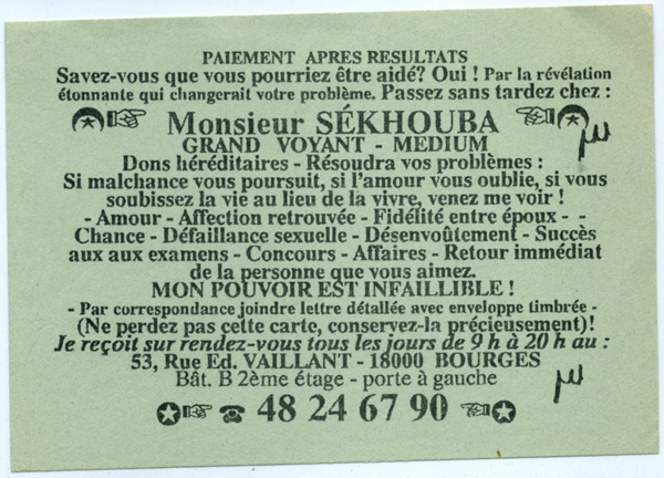 Monsieur SÉKHOUBA, Bourges