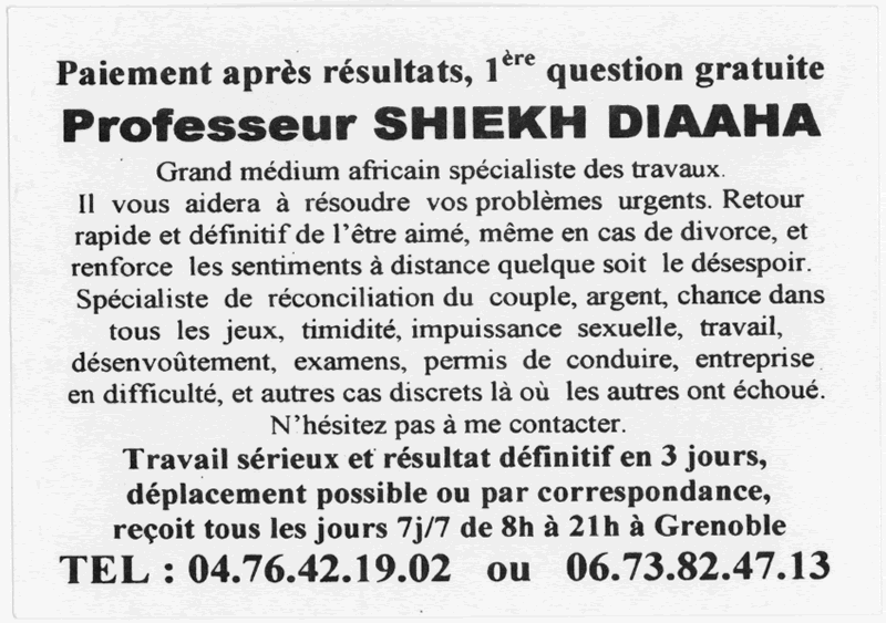 Professeur SHIEKH DIAAHA, Grenoble