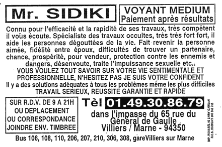 Monsieur SIDIKI, Val de Marne