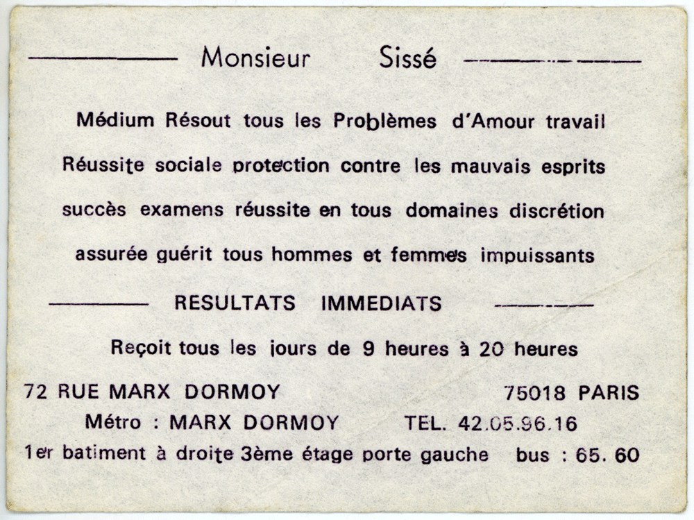 Monsieur Sissé, Paris