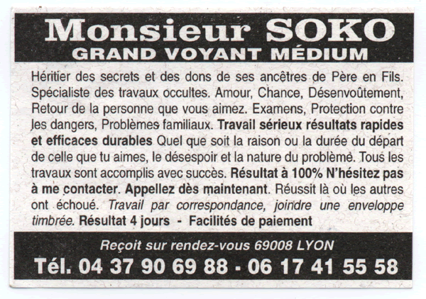 Monsieur SOKO, Lyon
