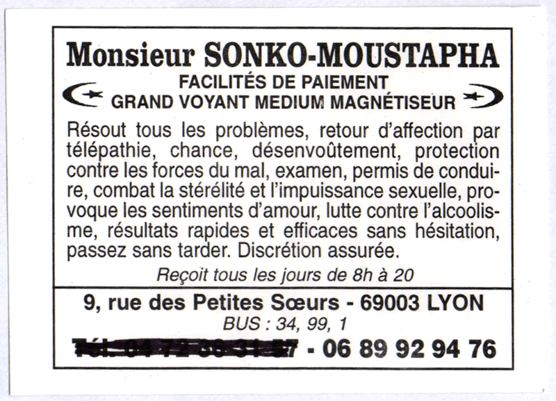 Monsieur SONKO-MOUSTAPHA, Lyon