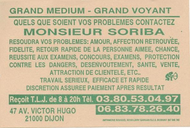 Monsieur SORIBA, Dijon