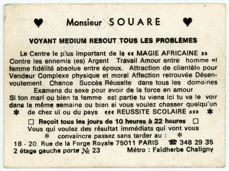Monsieur SOUARE, Paris