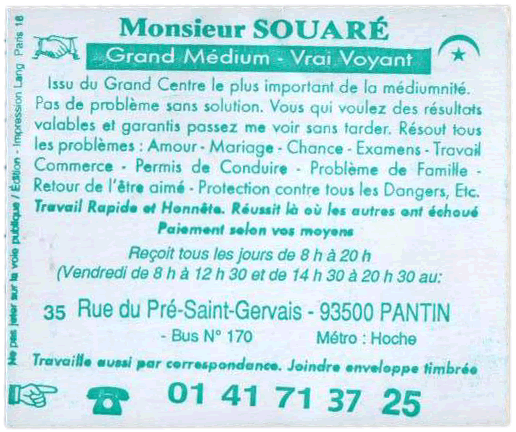 Monsieur SOUARÉ, Seine St Denis