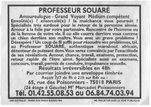 Professeur SOUARÉ, Paris