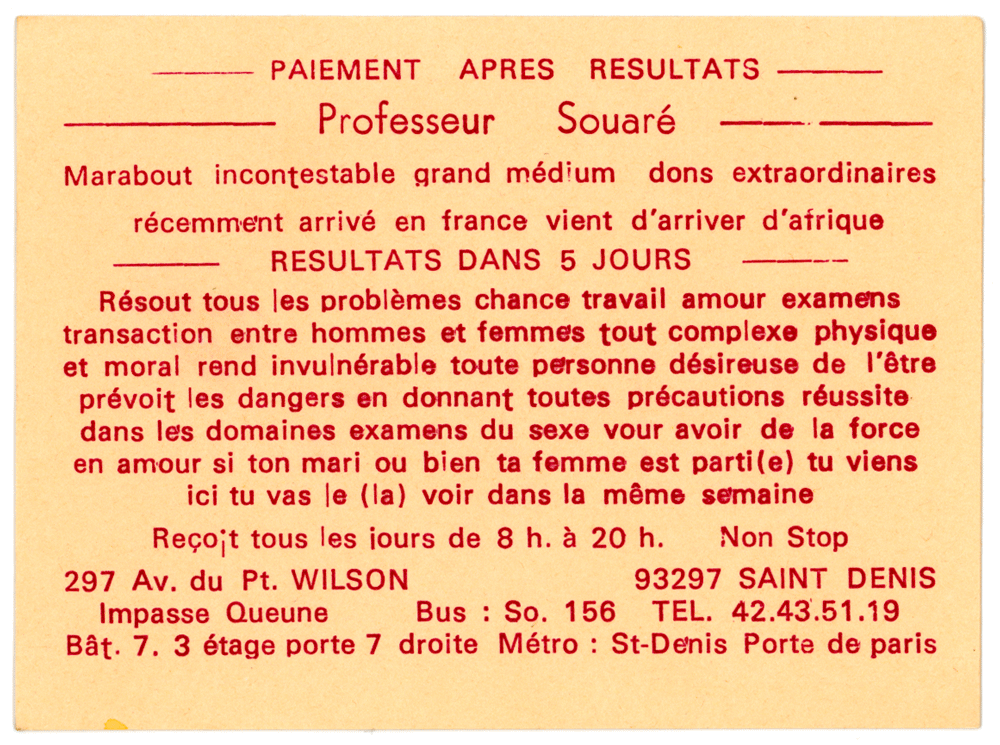 Professeur Souaré, Seine St Denis