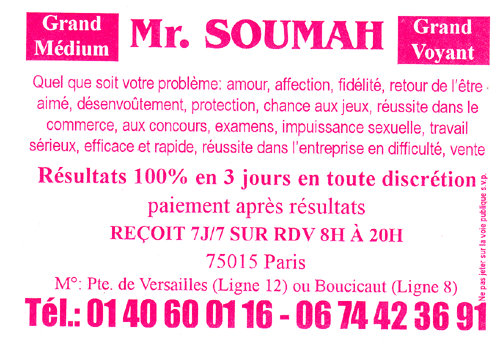 Monsieur SOUMAH, Paris