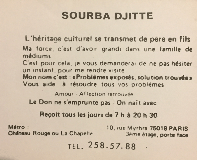  SOURBA DJITTE, Paris