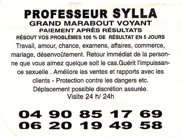 Professeur SYLLA, Avignon