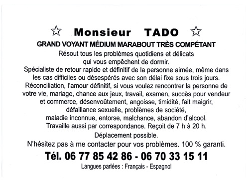 Monsieur TADO, Lyon