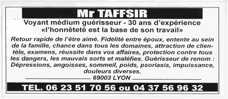 Monsieur TAFFSIR, Lyon