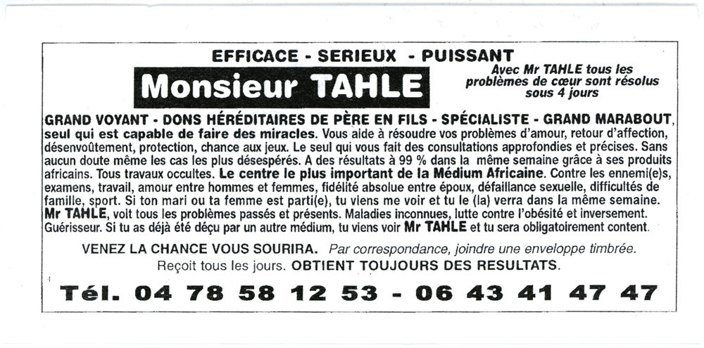 Cliquez pour voir la fiche détaillée de TAHLE
