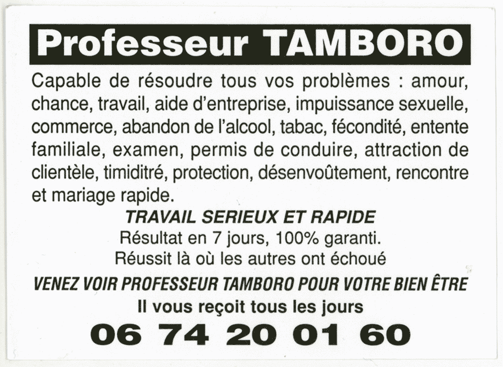 Cliquez pour voir la fiche détaillée de TAMBORO