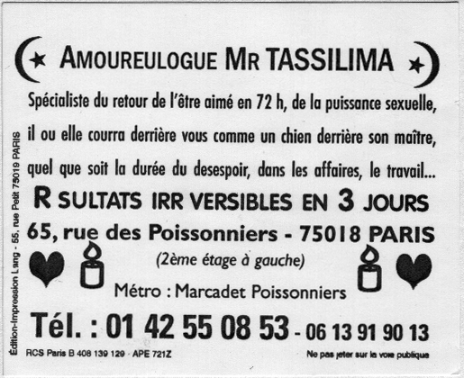 Monsieur TASSILIMA, Paris