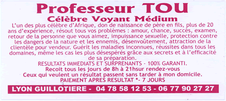 Professeur TOU, Lyon