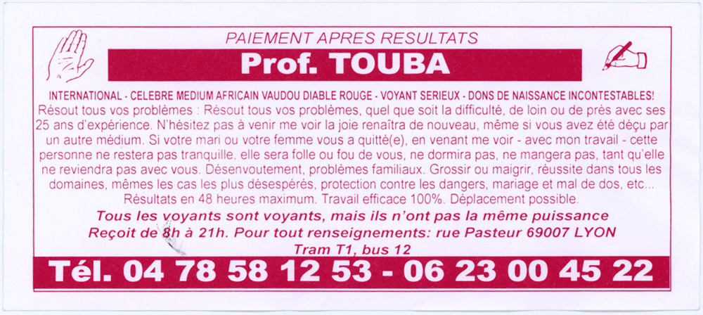 Cliquez pour voir la fiche détaillée de TOUBA