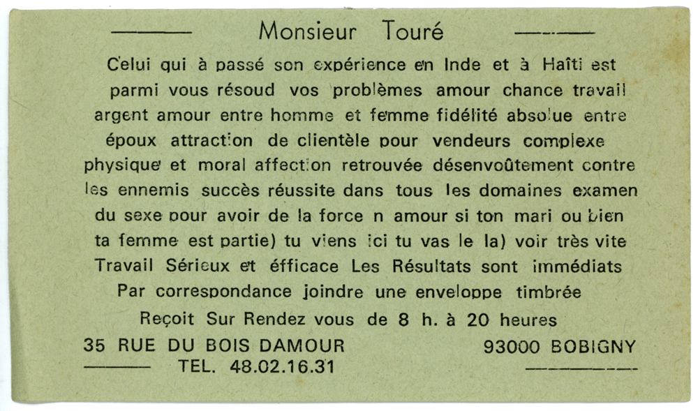 Monsieur Touré, Seine St Denis