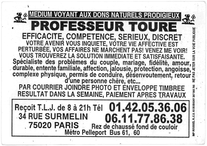 Professeur TOURE, Paris