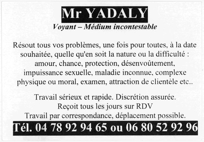Monsieur YADALY, Lyon