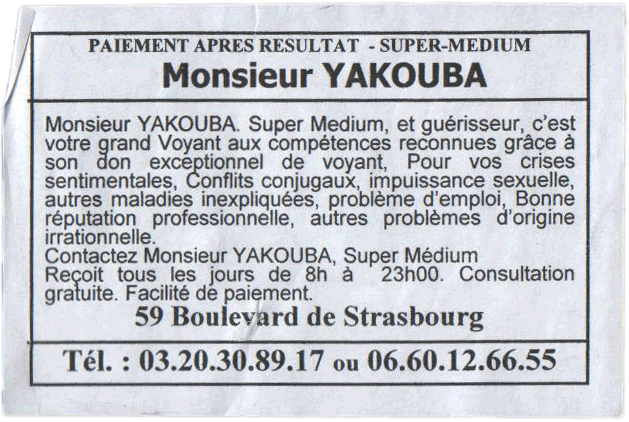 Monsieur YAKOUBA, Nord