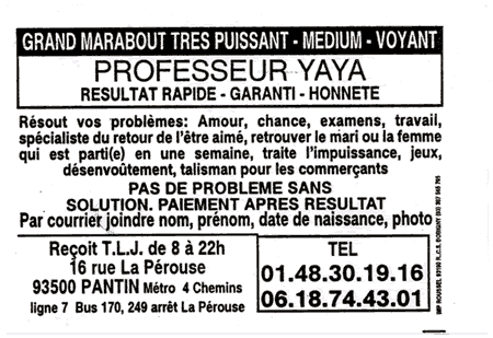 Professeur YAYA, Seine St Denis