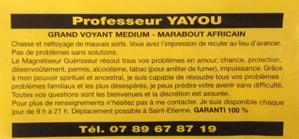 Professeur YAYOU, Saint-Etienne
