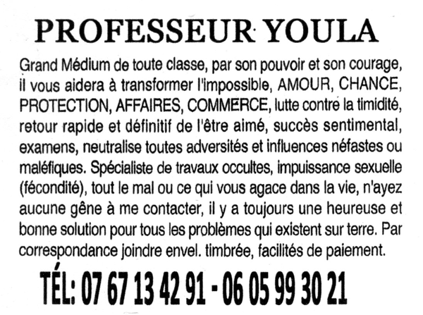 Professeur YOULA, Hauts de Seine