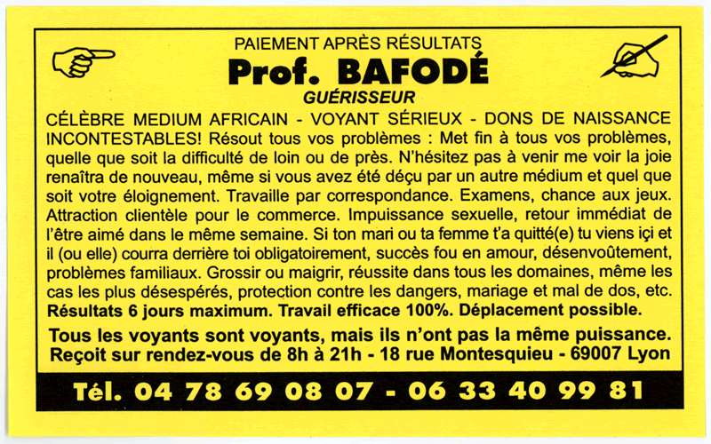 Professeur BAFOD, Lyon