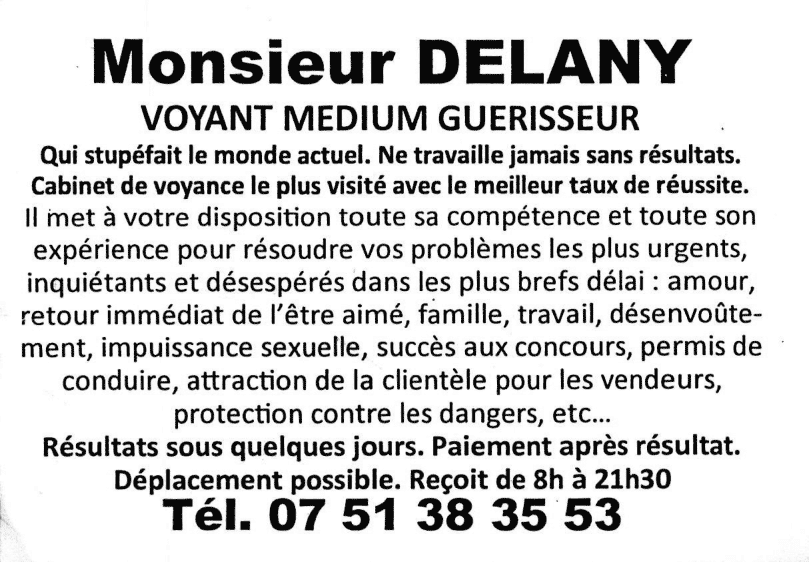 Monsieur DELANY, Paris