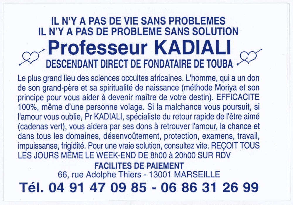 Professeur KADIALI, Marseille