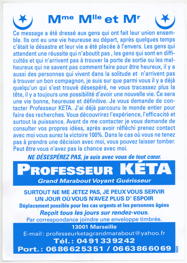 Professeur KÉTA, Marseille
