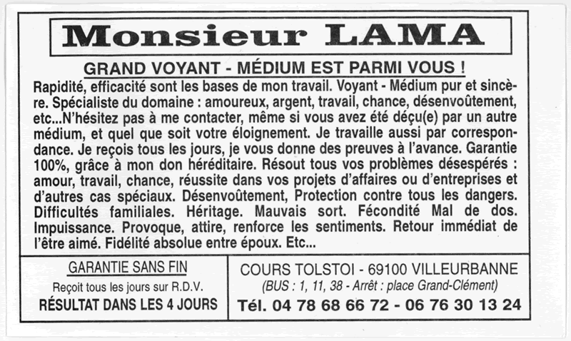 Monsieur LAMA, Villeurbanne
