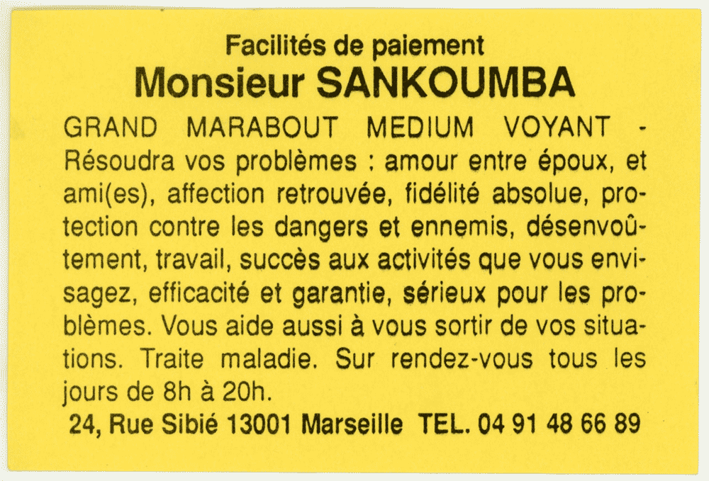 Monsieur SANKOUMBA, Marseille