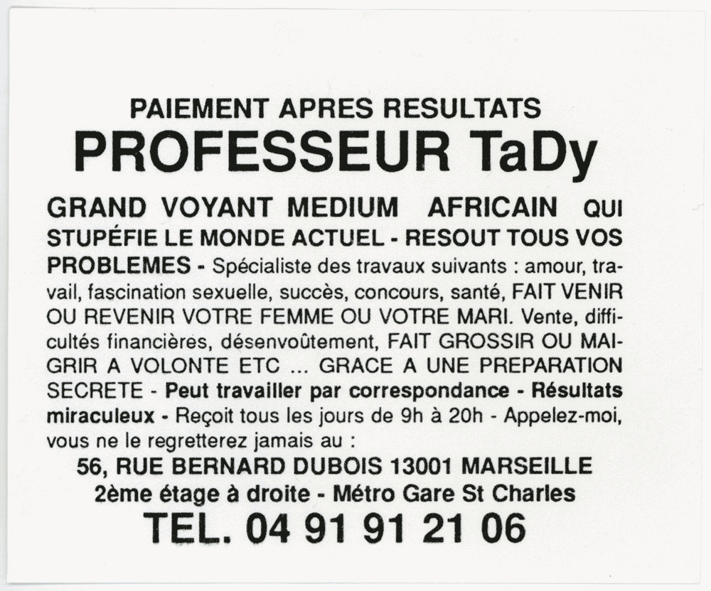 Professeur TaDy, Marseille