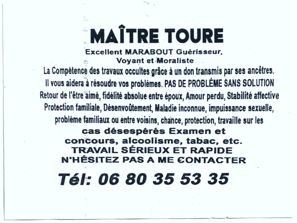 Maître TOURE, (indéterminé)